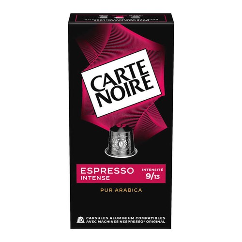 Carte Noire Capsules Aluminium Espresso Intense N°9 x10-55g