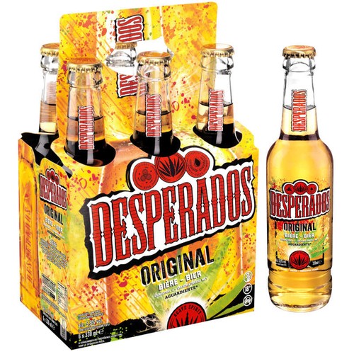 Desperados Original Bière aromatisée à un spiritueux à base d'agave 6x33cl