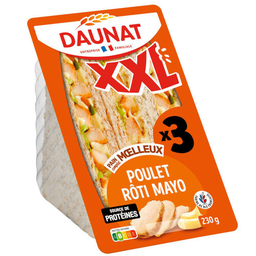 Daunat XXL poulet rôti et mayonnaise 230 g