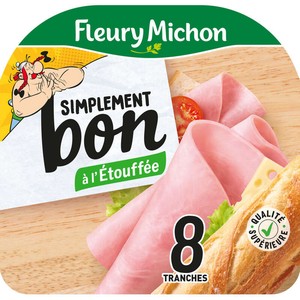 Fleury Michon Jambon simplement bon Sans couenne en tranches x8