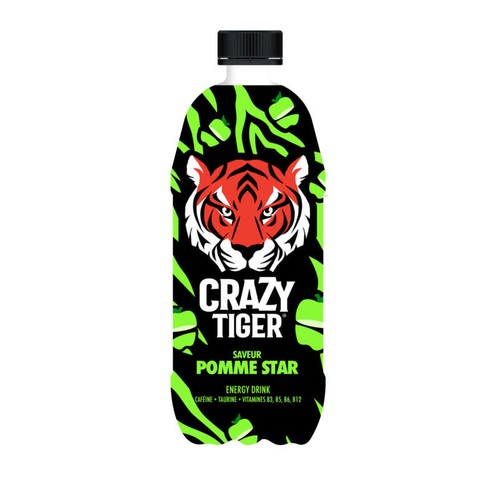 Crazy Tiger Boisson énergisante Pomme 1L