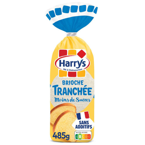 Harrys brioche tranchée allegee en sucre sans additifs 485g