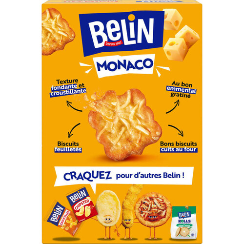 Belin Crackers Monaco Emmental Familial 170g