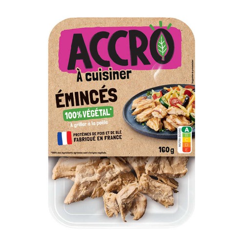 Accro à Cuisiner Émincés 100% végétal frais 160g