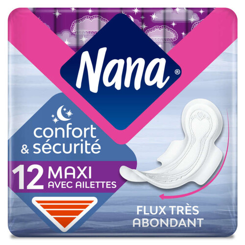 Nana Serviettes Hygiéniques Maxi Goodnight X12