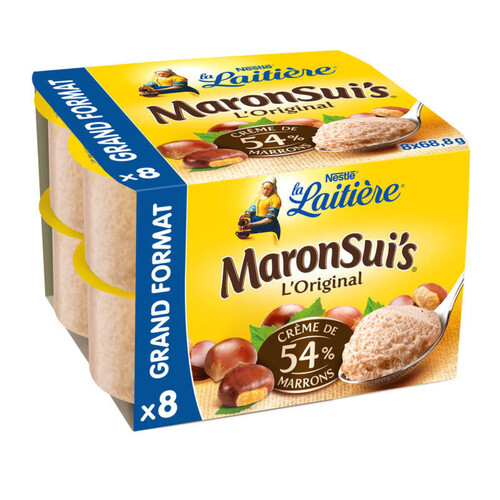 La Laitière Maronsui's mousse crème de marrons 8x68,8g