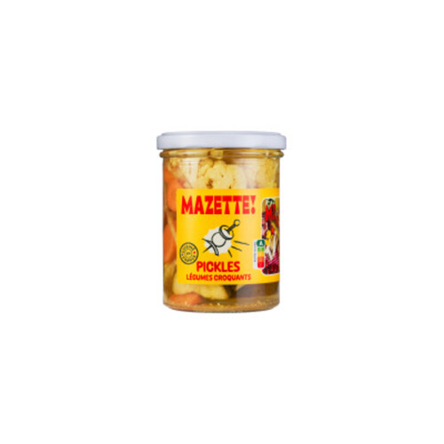 Mazette! Pickles Mélange de Légumes Croquants Aigres-Doux Bio 185g