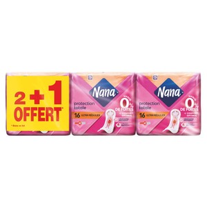 Nana serviettes hygiéniques ultra régulier x48 (2+1 gratuit)