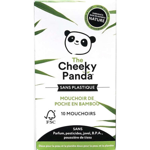 The Cheeky Panda Mouchoirs de poche 100% Bambou sans plastique