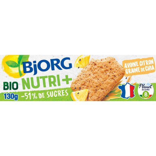 Bjorg Avoine Citron Graines De Chia Bio 130G