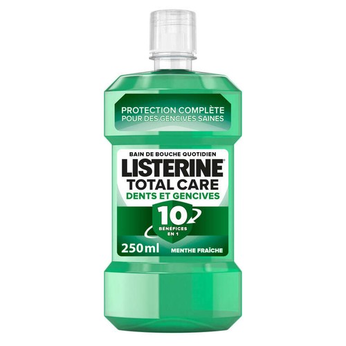 Listerine Bain de Bouche Dents et Gencives 10 en 1 Menthe Fraiche 250ml