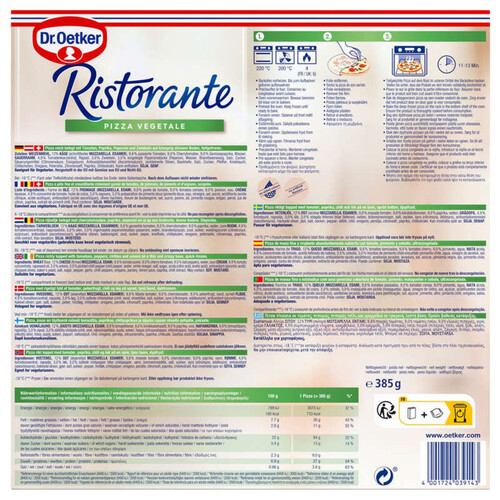 DrOetker Pizza Ristorante Végétale 385g