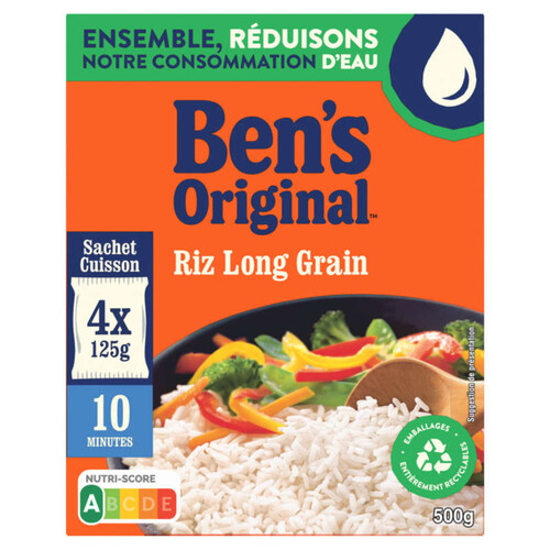 Ben's Original Riz Long grain Sachet Cuisson 4x125g