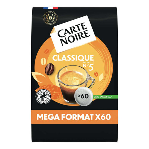 Carte Noire Café Classique Intensité 5 Extra Format 60 dosettes