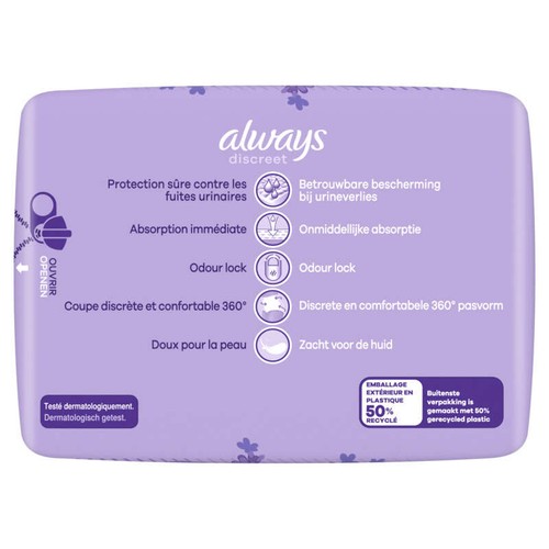 Always Discreet Culottes pour Fuites urinaires Taille L x9