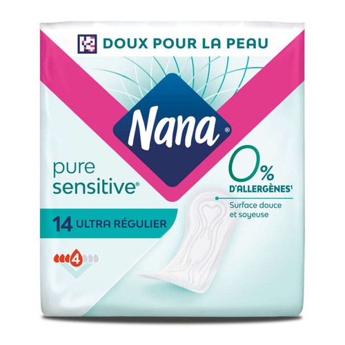 Nana Pure Sensitive Serviettes Ultra  Régulier x14