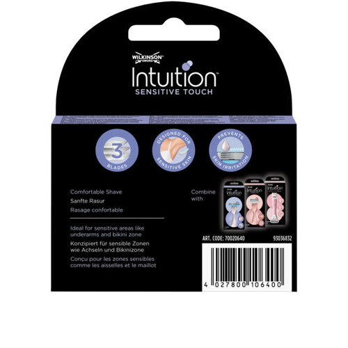 Wilkinson lames intuition sensitive touch x4