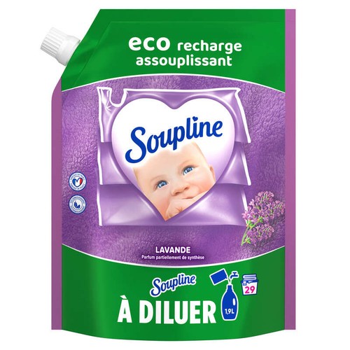 Soupline Eco Recharge Assouplissant à Diluer Lavande 600ml