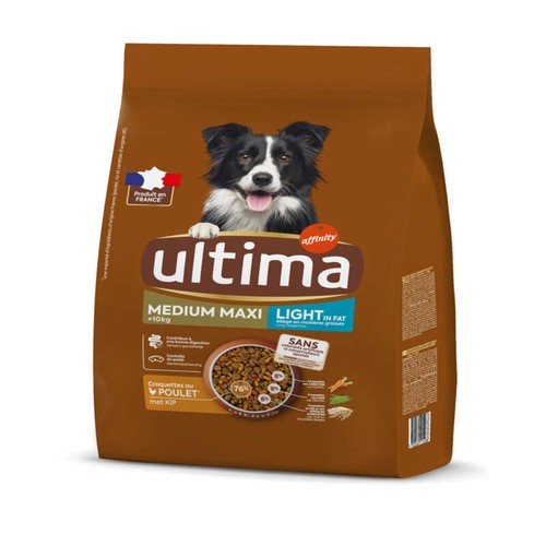 Ultima croquettes au poulet chien medium maxi light 2kg