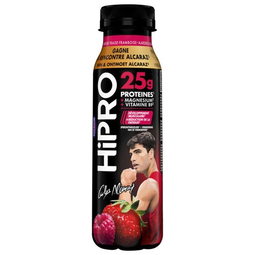 HiPRO Yaourt À Boire Fraise Framboise 25% Protéines 300g