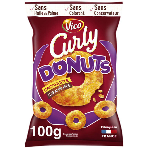 Curly Donuts Cacahuète Caramélisée Sucrée-Salée 100g