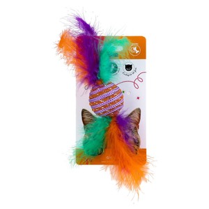 Wouapy Balle avec plumes pour chat