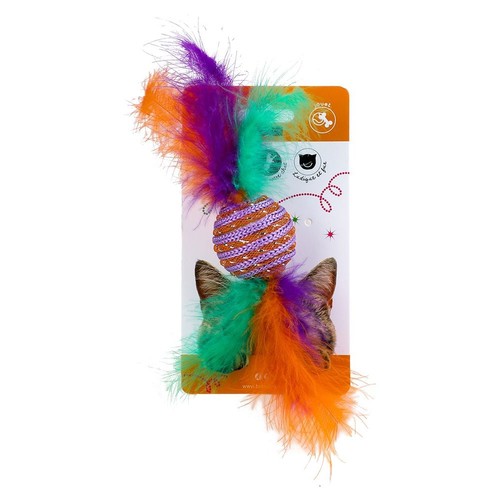 Wouapy Balle avec plumes pour chat