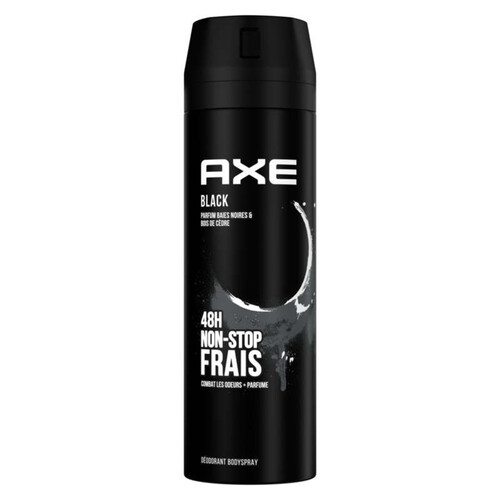 Axe Déodorant Bodyspray Black 48h Non-Stop Frais 200ml