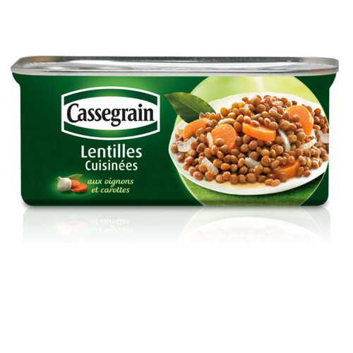 Cassegrain Lentilles Cuisinées Aux Oignons & Carottes 130g