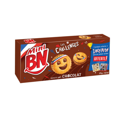 Mini BN biscuits fourrés goût chocolat 175g