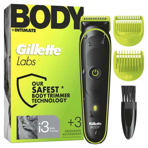 Gillette Labs i3 Body + Intimate Tondeuse corps & zones avec technologie SkinFirst