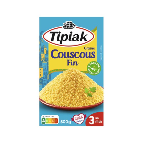 Tipiak Graine De Couscous Fin Prêt En 3Min 500g