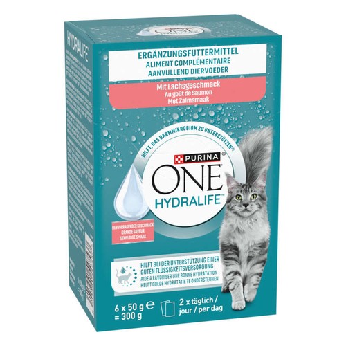 Purina One Aliment complémentaire goût Saumon pour Chat adulte 6x50g