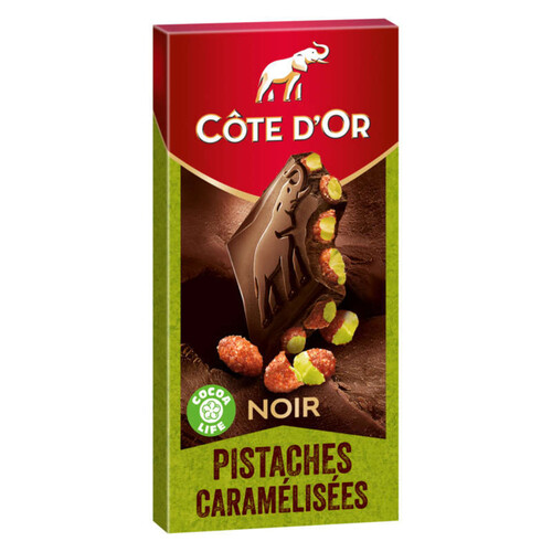 Côte d'Or Tablette Chocolat Noir Pistaches Caramélisées 180g