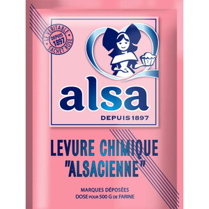 Alsa Levure Chimique Alsacienne 8 Sachets 88g..
