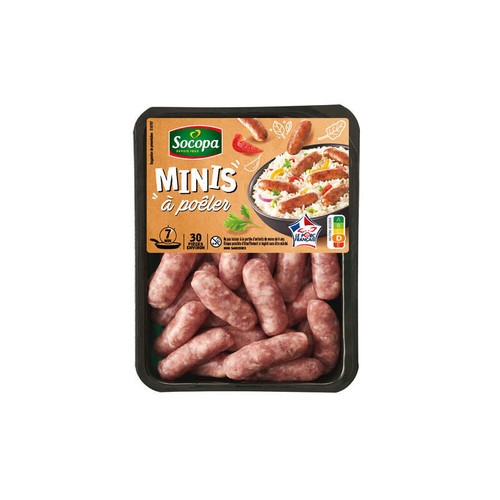 Socopa Mini Saucisses à Poêler x30 pièces environ 330g