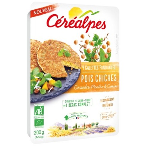 [Par Naturalia] Céréalpes Galettes De Pois Chiches Bio x4 200g