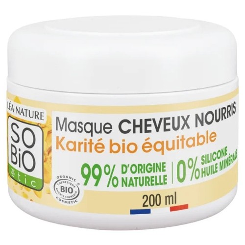 SO'BIO Masque cheveux nourris Karité 200ml