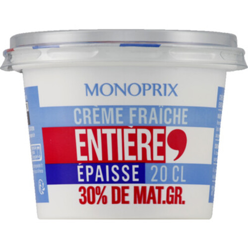 Monoprix Crème fraîche 30%matiere grasse 20cl