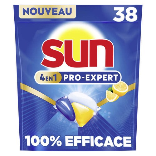 Sun Pro-Expert Capsules Lave-Vaisselle Citron 38 Lavages 570g