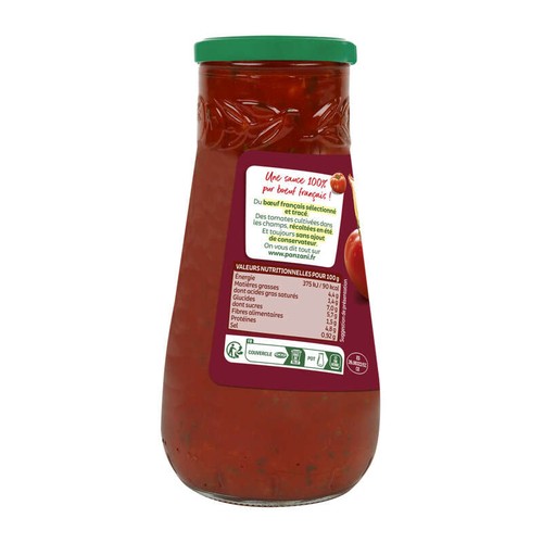 Panzani Sauce bolognaise pur bœuf 650g