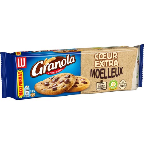Granola Cookies Cœur Extra Moelleux aux pépites de Chocolat 312g