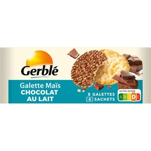 Gerblé Galette maïs chocolat au lait  124g