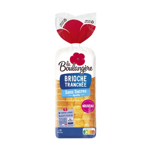 La Boulangère Brioche tranchée sans sucres ajoutés 450g