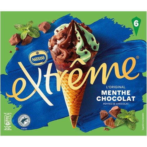 Nestlé Extrême glaces menthe chocolat 6x71g