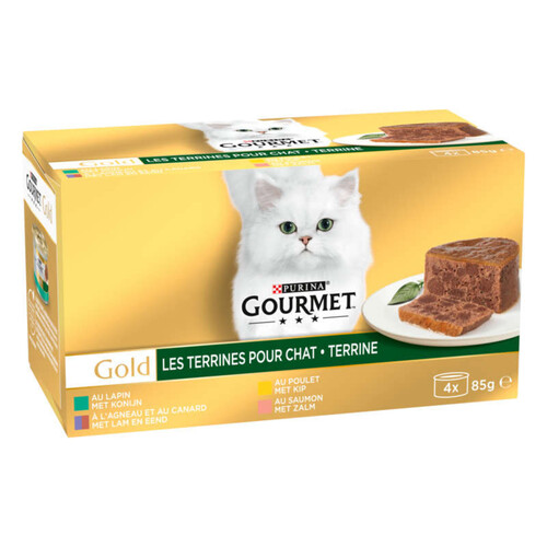 Purina Gourmet Gold Les Terrines pour Chat 4x85g