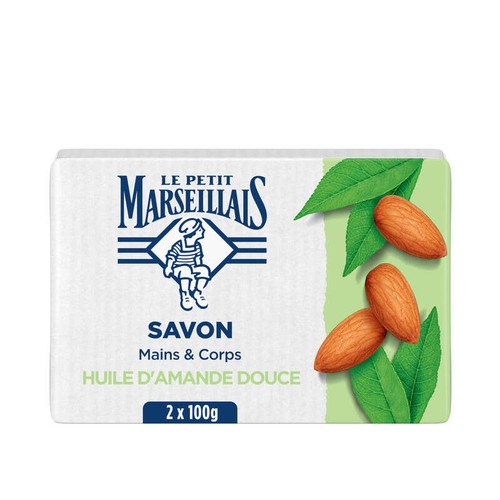 Le Petit Marseillais Savon Soin Nourrissant à L'Huile D'Amande Douce 2x100g