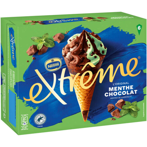 Nestlé Extrême glaces menthe chocolat 6x71g