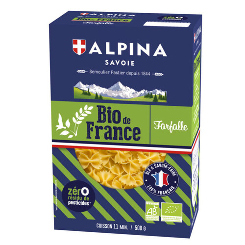 Alpina Savoie Farfalle Bio de France 500g