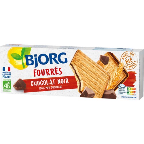 Bjorg Biscuits Fourrés Au Chocolat Noir Bio 225g